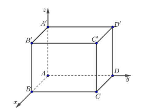 Trong không gian với hệ tọa độ Oxyz, cho hình lập phương ABCD.A'B'C'D' có độ dài cạnh bằng 1 như hình vẽ. Tọa độ \(\overrightarrow {AC} \) là:
 (ảnh 1)