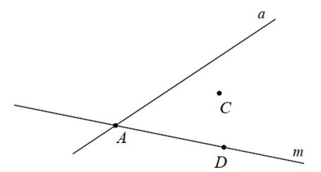 Cho hình vẽ dưới đây.  Những điểm thuộc đường thẳng \(m\) là (ảnh 1)