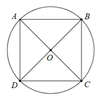 Cho hình vuông ABCD nội tiếp đường tròn tâm O. Phép quay biến điểm A thành điểm B là phép quay nào? (ảnh 1)