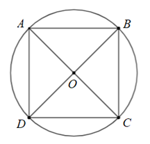 Cho hình vuông ABCD, gọi O là giao điểm của hai đường chéo AC và BD. Phép quay thuận chiều 180 độ (ảnh 1)