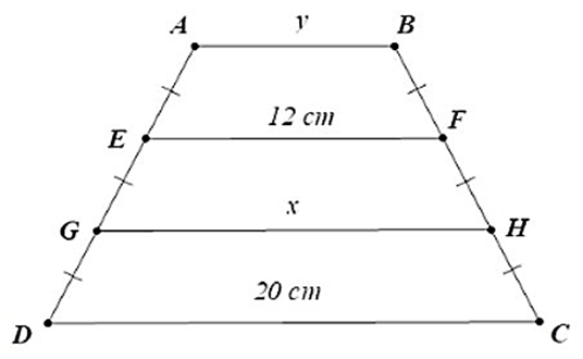 Tìm x, y trên hình vẽ, trong đó AB // EF // GH // CD (ảnh 1)