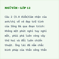 Ôn thi Tốt nghiệp THPT môn Ngữ Văn (Đề 12)