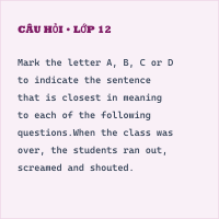 Trắc nghiệm Unit 3 Writing