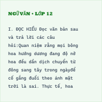 (2024) Đề thi thử tốt nghiệp THPT môn Văn sở GD&ĐT Thái Nguyên có đáp án