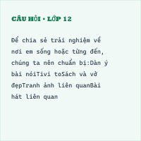 Tự luận Chia sẻ một trải nghiệm về nơi em sống hoặc từng đến có đáp án