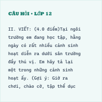 Đề thi cuối kì Ngữ văn 6 có đáp án (Đề 15)