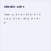 Bài tập cuối tuần Toán lớp 3 Tuần 14 có đáp án (Đề số 1)