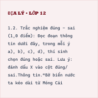 Bộ đề thi giữa kì 1 Địa lí 8 cấu trúc mới có đáp án - Đề 2