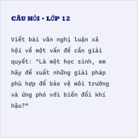 Bài tập NLXH ôn thi vào 10 Chủ đề: Mối quan hệ với tự nhiên có lời giải