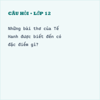 Trắc nghiệm tác giả Tế Hanh có đáp án