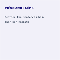 Đề thi Tiếng Anh lớp 3 cuối học kì 2 có đáp án ( Đề 2)
