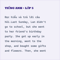 Đề thi Tiếng Anh lớp 5 Học kì 2 cực hay, có đáp án