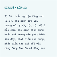 Bộ đề thi cuối kì 2 Địa lý 9 cấu trúc mới có đáp án - Đề 3