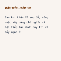 Trắc nghiệm kiến thức Lịch sử 11 ôn tập Chủ đề 2: Chỉ nghĩa xã hội từ 1917 đến nay có đáp án
