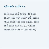 Trắc nghiệm Xem người ta kìa! có đáp án (Phần 2)