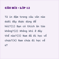 Trắc nghiệm Tự đánh giá có đáp án
