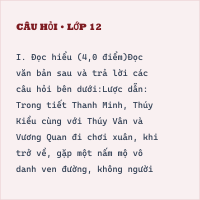 Bộ đề thi giữa kì Ngữ văn 11 cấu trúc mới có đáp án - Đề 8