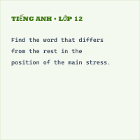 Trắc nghiệm Tiếng Anh 8 Unit 7. Environmental protection - Phonetics and Speaking - có đáp án