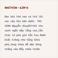 Bộ đề thi giữa kì Ngữ Văn lớp 8 có đáp án( Đề 9 )