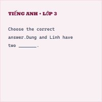 Tiếng Anh lớp 3 Unit 17: Our toys - Grammar - có đáp án