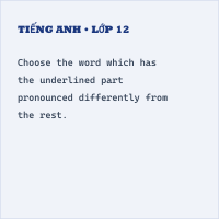 Trắc nghiệm Tiếng Anh 6 Unit 7: Television - Ngữ âm - có đáp án