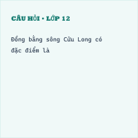 Trắc nghiệm Vấn đề sử dụng hợp lý và cải tạo tự nhiên ở Đồng bằng Sông Cửu Long (P2)