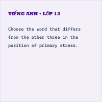 Trắc nghiệm Tiếng Anh 8 Unit 2. Life in the Country - Phonetics - iLearn smart world có đáp án