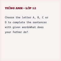 Trắc nghiệm Tiếng Anh 8 Unit 3 Writing có đáp án