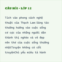 Tự luận Tác giả Thạch Lam có đáp án