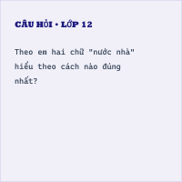 Trắc nghiệm Phân tích chi tiết tác phẩm Hai chữ nước nhà có đáp án