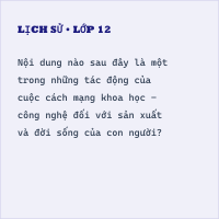 Ôn thi Tốt nghiệp THPT môn Lịch Sử (Đề 12)