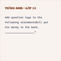Đề thi Tiếng Anh 9 Học kì 1 có đáp án (Đề 1)