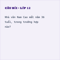 Trắc nghiệm tác giả Nam Cao có đáp án - Thumbnail