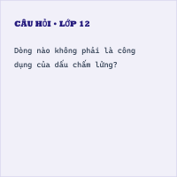 Trắc nghiệm: Dấu chấm lửng và dấu chấm phẩy có đáp án