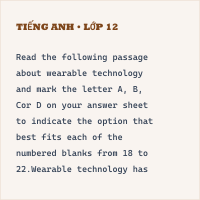 Đề minh họa tốt nghiệp THPT môn Tiếng Anh có đáp án năm 2025 (Đề 35)