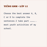 Đề kiểm tra cuối kì I Tiếng Anh 8 (Mới nhất) - Đề 18