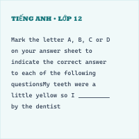 Đề ôn thi Tiếng Anh chuẩn cấu trúc có lời giải chi tiết (Đề số 12)