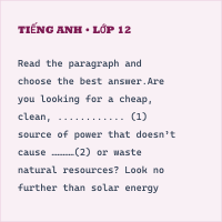 Đề thi Tiếng Anh 9 Học kì 2 có đáp án (Đề 5)