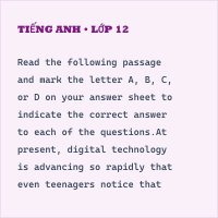 Đề thi cuối kì 2 Tiếng Anh 11 có đáp án- Đề 2