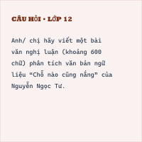 (Ngữ liệu ngoài sgk) Chỗ nào cũng nắng