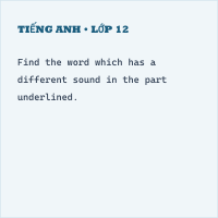 Trắc nghiệm Tiếng Anh 9 mới Unit 2 Phonetics and Speaking có đáp án