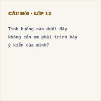 Trắc nghiệm Trình bày ý kiến về một vấn đề có đáp án