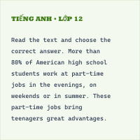 Bộ đề thi Giữa kì 1 Tiếng Anh 9 có đáp án (Đề 3)