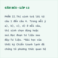 Đề minh họa tốt nghiệp THPT Lịch sử có đáp án năm 2025 (Đề 19)