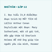 Đề thi giữa kì 2 Văn 9 có đáp án- Đề 8