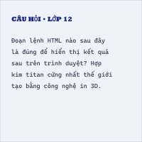 Đề minh họa tốt nghiệp THPT môn Tin học có đáp án năm 2025 (Đề 3)