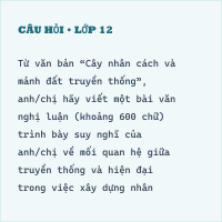 (Ngữ liệu ngoài sgk) Phân tích bài Cây nhân cách và mảnh đất truyền thống
