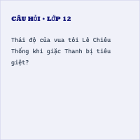 Trắc nghiệm: Hoàng Lê nhất thống chí