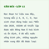 Tự luận Lịch sử 12 ôn tập Chủ đề 2: Asean những chặng đường lịch sử có đáp án
