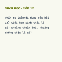 Đề thi giữa học kì 2 Sinh 12 (Đề 8)